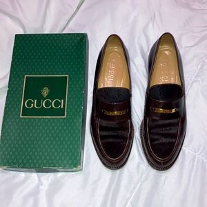 ❤️ Gucci Brown Horsehair & Leather Shoes 9.5 ❤️